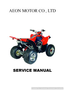 Aeon Cobra 220 Service Manual