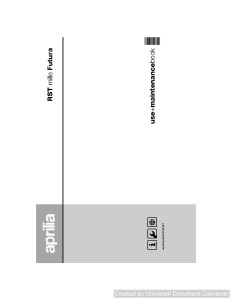 Aprilia RST 1000 Mille Futura 2000 2001 Maintenance Manual