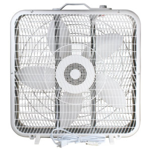 Comfort Zone 20" 3-Speed Box Fan, White