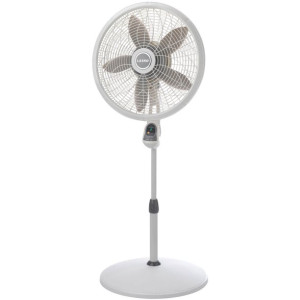 Lasko 18" 3-Speed Elegance & Performance Pedestal Fan with Remote, 1850, White