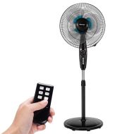 Costway 16" Adjustable Oscillating Pedestal Fan Dual Blades with Remote Control