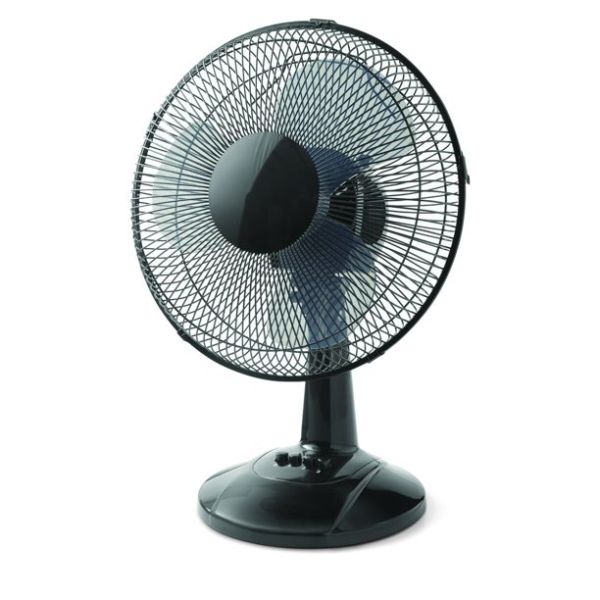 Mainstays 12" 3-Speed Oscillating Table Fan, FT30-8MBB, Black