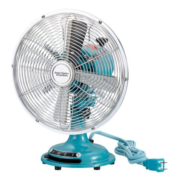 Better Homes & Gardens Retro Table Fan, Aqua Haze, 8-Inches