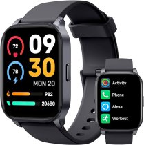 TOOBUR Smart Watch for Men Women, Answer/Make Calls, Alexa Built-in, Fitness Tracker, Heart Rate/Sleep Tracker/100 Sports/IP68 Waterproof, Smartwatch Compatible Android iOS